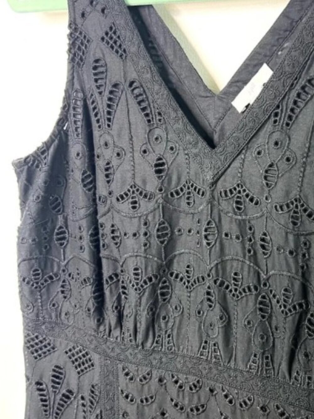 J. Jill Black Eyelet Midi Swing Dress - Picture 3 of 16